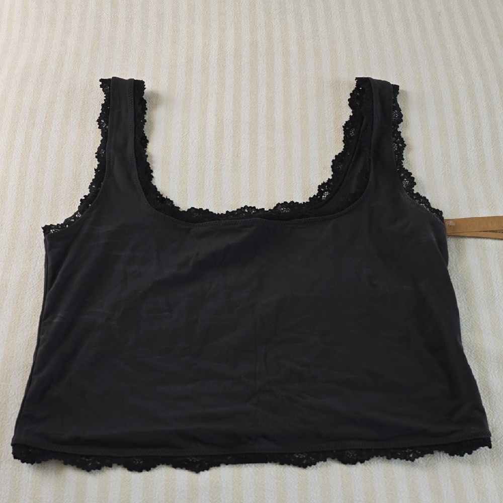 SKIMS Fits Everybody Lace Tank Size:XL Onyx
